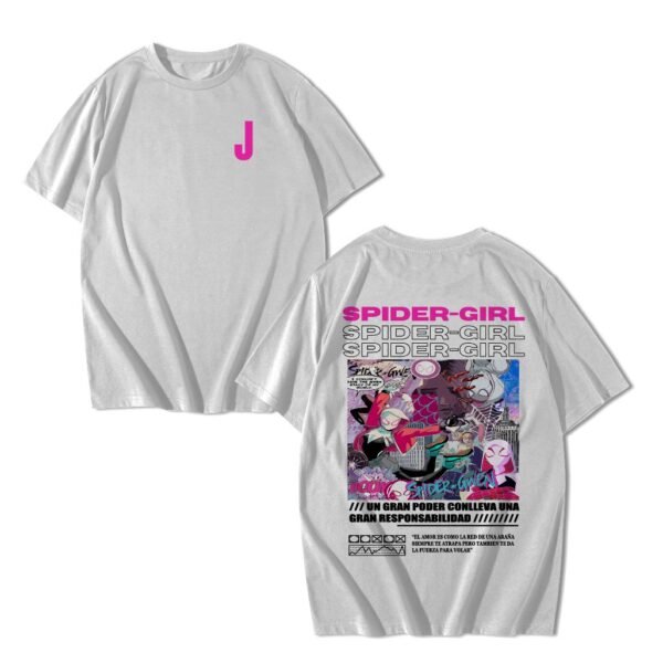 Camisa Mulher Aranha Namorada Spider-Girl Casal Streetwear Algodão