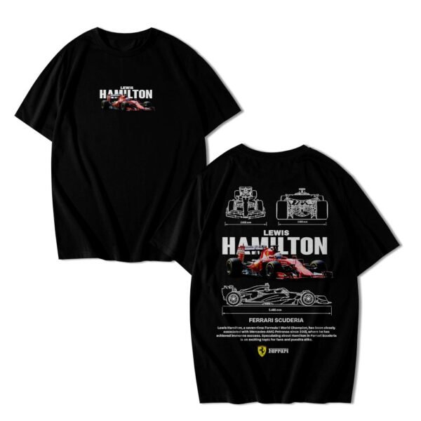 Camiseta Lewis Hamilton 44 F1 Mercedes Streetwear Algodão