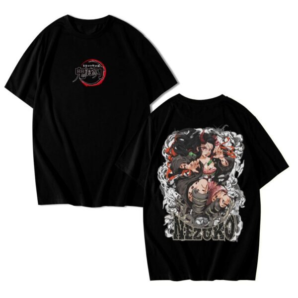 Camiseta Anime Demon Slayer Nezuko Kamado Streetwear Algodão