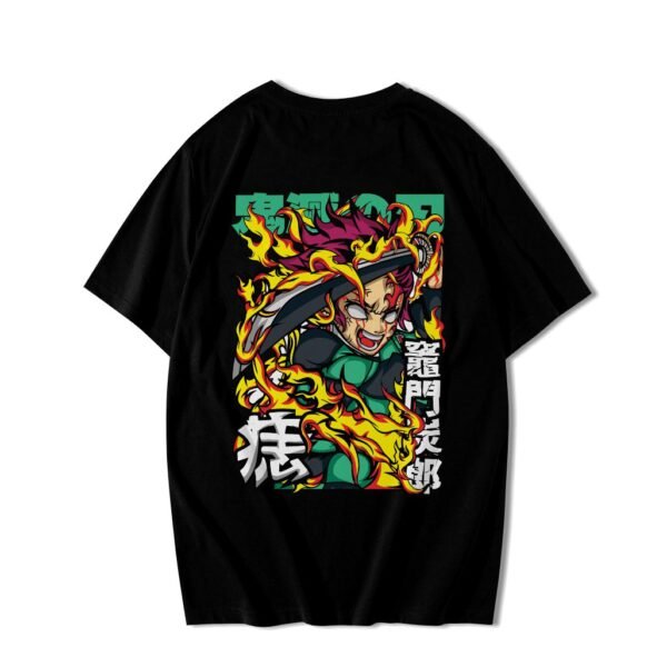 Camiseta Anime Demon Slayer Tanjiro Kamado Streetwear Algodão