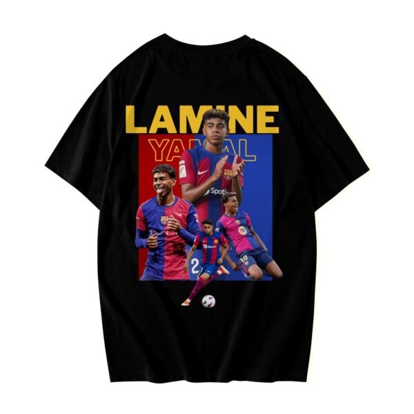 Camiseta Lamine Yamal 19 Joia Barcelona Espanha Streetwear Algodão