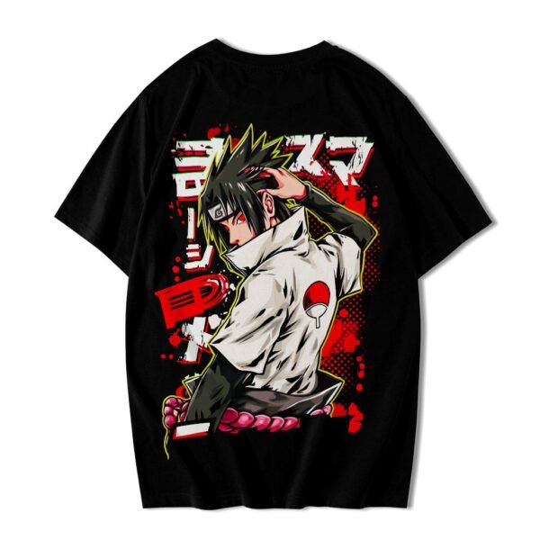 Camiseta Anime Sasuke Uchiha Chidori Sharingan Streetwear Algodão
