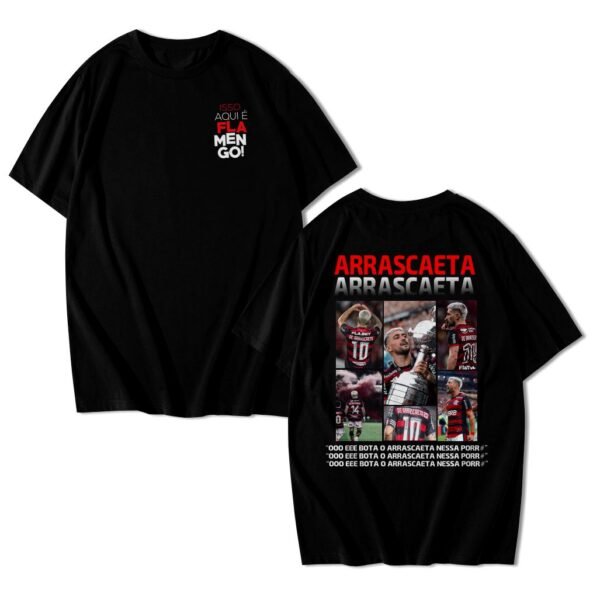 Camisa de Futebol De Arrascaeta 14 Mengão Streetwear Algodão