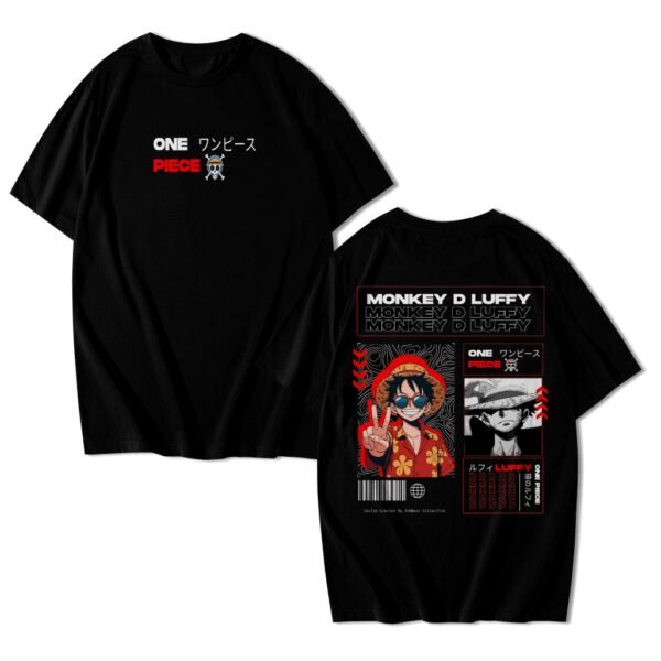 Camiseta Anime One Piece Monkey D. Luffy Streetwear Algodão