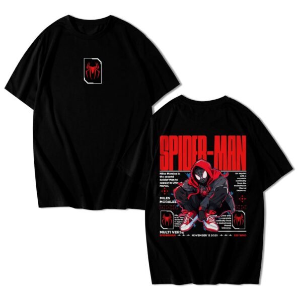 Camiseta Marvel Homem Aranha Miles Morales Streetwear Algodão