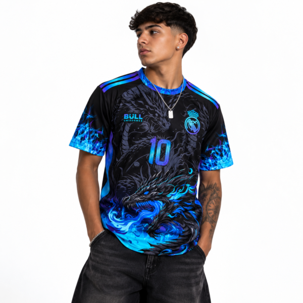 Camisa de Futebol Dragon Blue Dragão Azul Dry Fit Especial