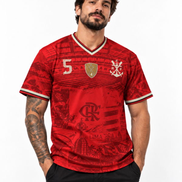 Camisa Flamengo Libertadores Edição Especial Vermelha Dry Fit